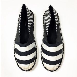 asos black and white slip on shoes NOT WORN